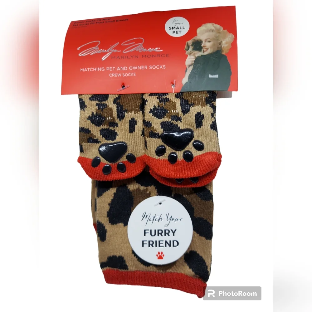 Marilyn Monroe Matching Pet and Owner Crew Socks 3 Sets NWT